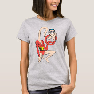Camiseta Plástico Hombre Par de cuello de goma
