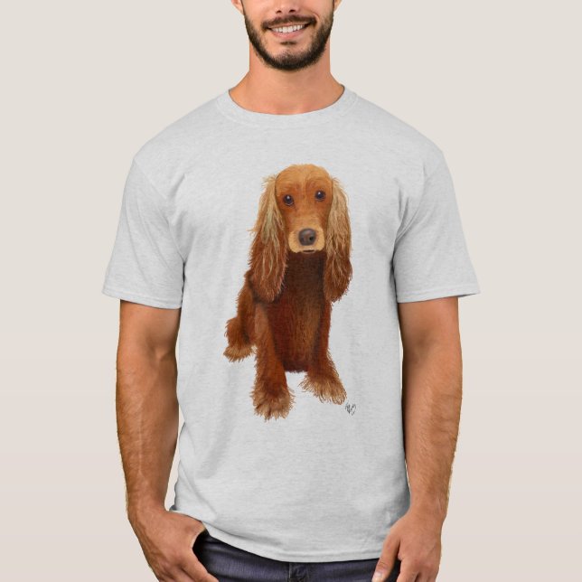 Camiseta Plata de Cocker Spaniel (Anverso)