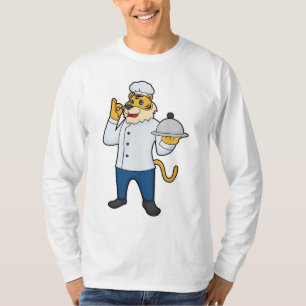 Camiseta Plata de gorra del chef del Cocinero del Tigre