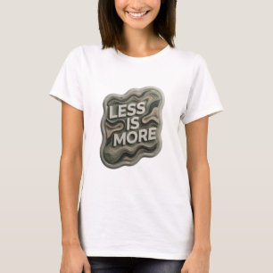 Camiseta Plata Dinámica MENOS ES MÁS Arte Wearable