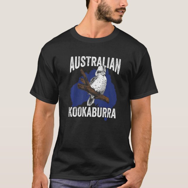 Camiseta Plata Kookaburra Australia Mapa australiano de la  (Anverso)