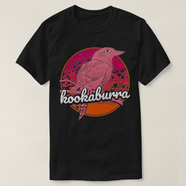 Camiseta Plata Kookaburra Vintage Retro Sunset Australian (Diseño del anverso)