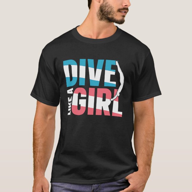 Camiseta Plataforma De Buceo Springboard Bucea Como Un Gir (Anverso)