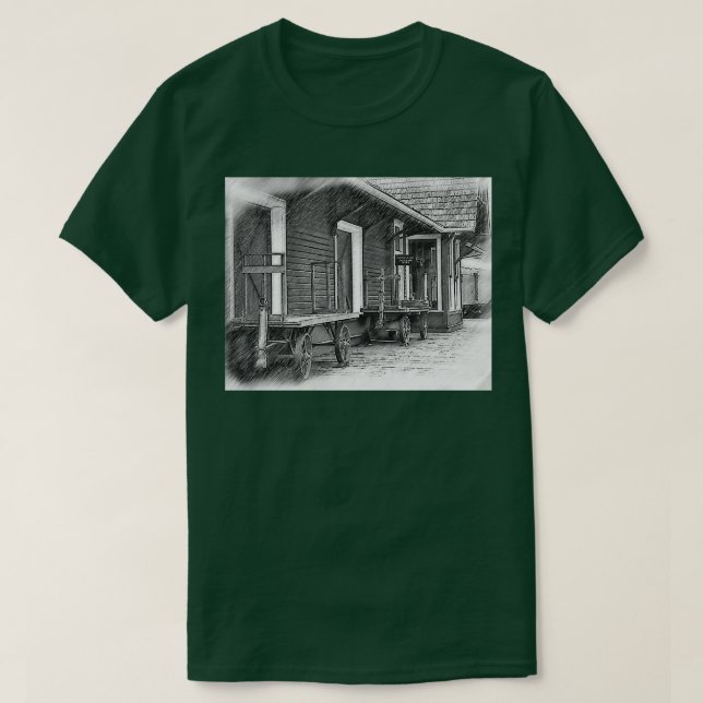Camiseta Plataforma de la estación de tren (Diseño del anverso)
