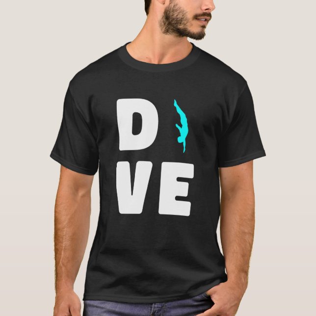 Camiseta Plataforma divertida Diver Springboard Buceo (Anverso)