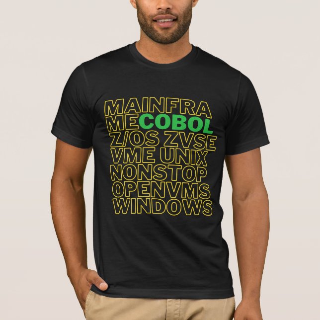 Camiseta Plataformas del sistema operativo del lenguaje COB (Anverso)