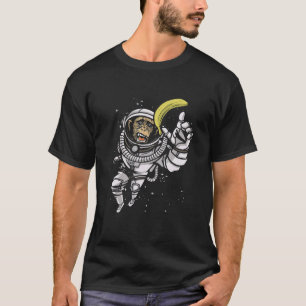 Camiseta Plátano Astronauta En Espacio Mono Comida Vegana P