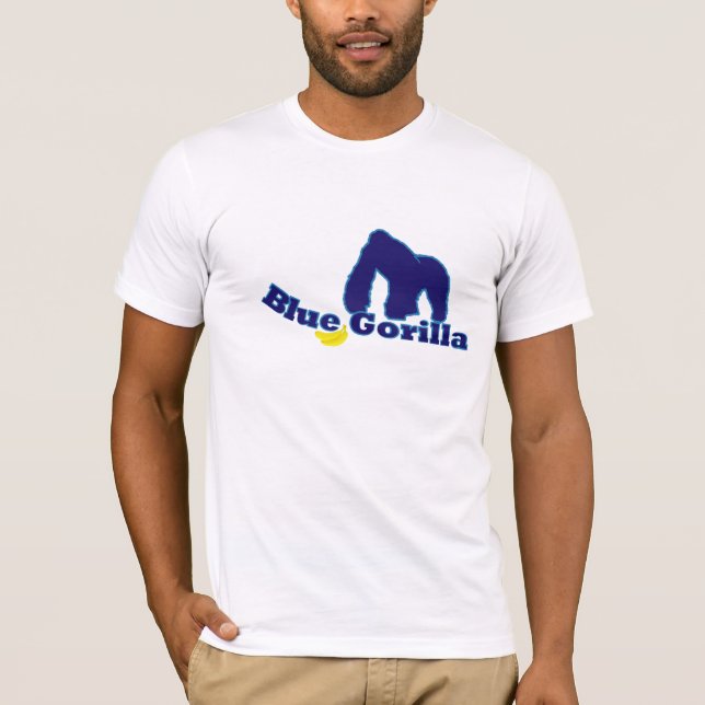 Camiseta plátano azul del gorila (Anverso)