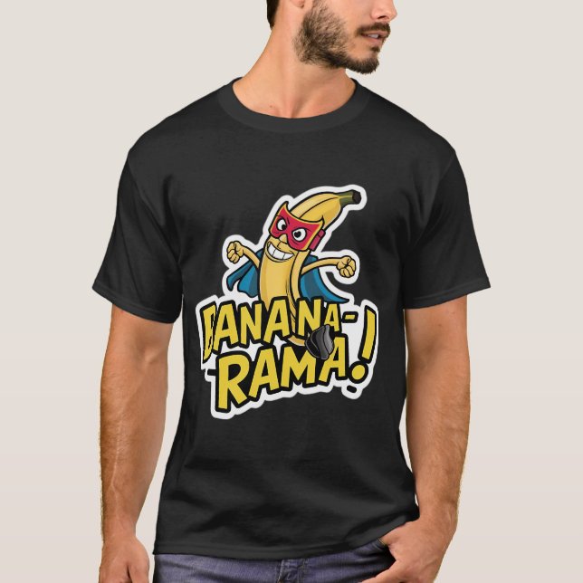 Camiseta plátano con máscara de superhéroe (Anverso)