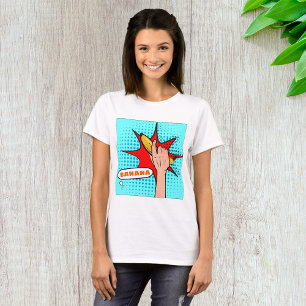 Camiseta Plátano de estilo de cómic de arte pop retro