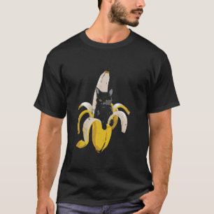 Camiseta Plátano de gato negro - Gráfico divertido de gato 