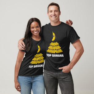 Camiseta Plátano Divertido en la Parte Superior de Racimos 