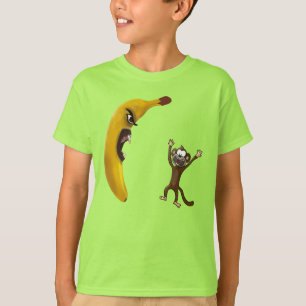 Camiseta Plátano divertido horripilante conmina monos