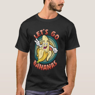 Camiseta Plátano divertido vintage meme vamos plátano paz
