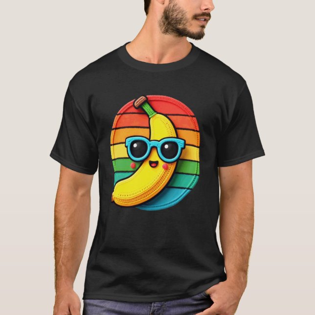 Camiseta Plátano Divertido Vintage Retro (Anverso)