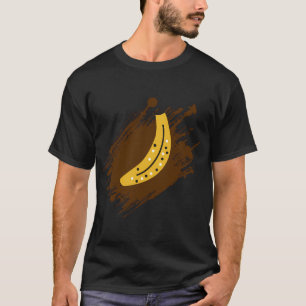 Camiseta Plátano (Fondo Marrón), Patrón, Múltiples Plátanos