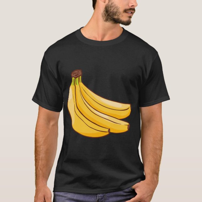 Camiseta Plátano Fruta Alimento Vegetario Vegetario (Anverso)