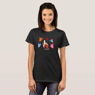 Camiseta Plátano juguetón con mariposas voladoras