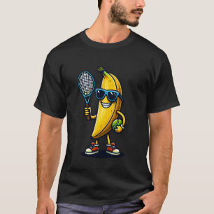 Camiseta Plátano Lindo Jugando Tenis Amante de la Fruta Ten