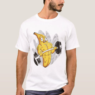 Camiseta Plátano Músculo – Dibujo Animado Divertido de un P