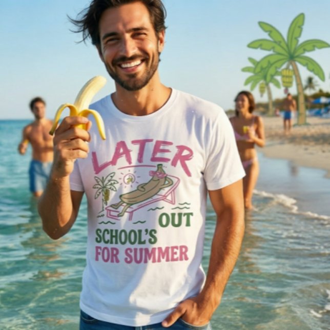 Camiseta Plátano Retro Tomando El Sol Las Clases Terminaron (Subido por el creador)
