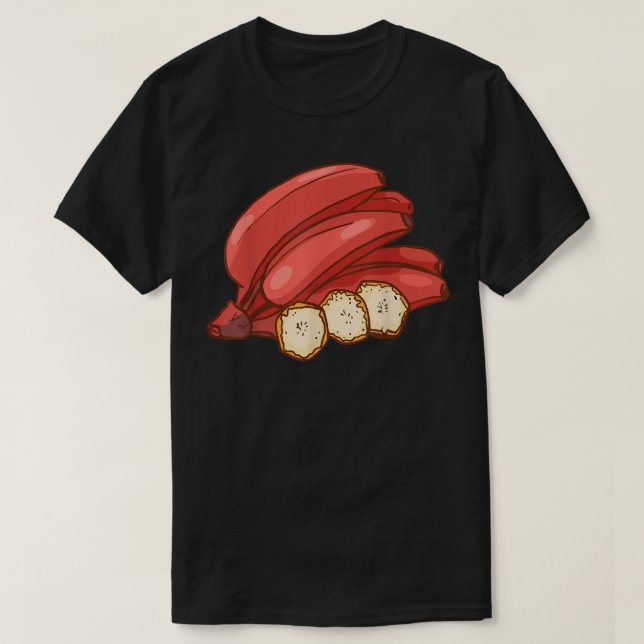 Camiseta Plátanos de fruta roja Comida vegetariana (Diseño del anverso)