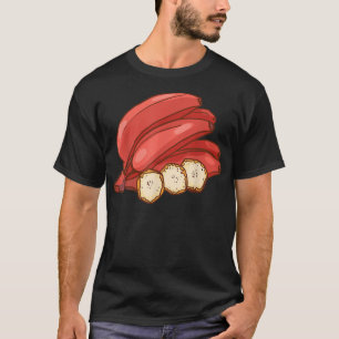 Camiseta Plátanos de fruta roja Comida vegetariana