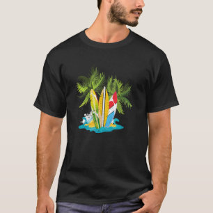 Camiseta Plátanos deportivos de surf Palm Tremes de verano
