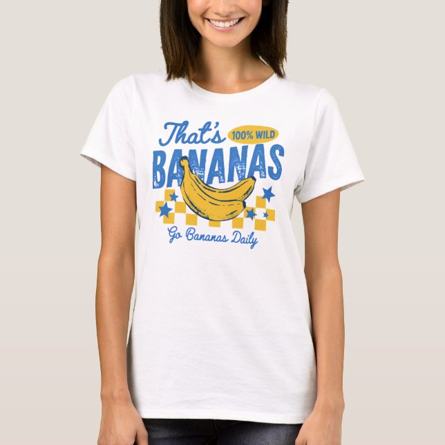 Camiseta Plátanos Retro Cita Divertida (Anverso)