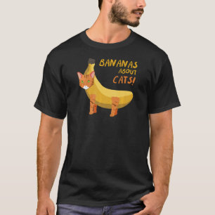 Camiseta Plátanos sobre gatos (corte fechado)