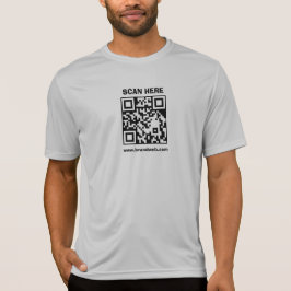 Camiseta plateada de personal corporativo con códi