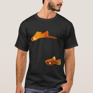 Camiseta Platies de cola de espada y puesta de sol
