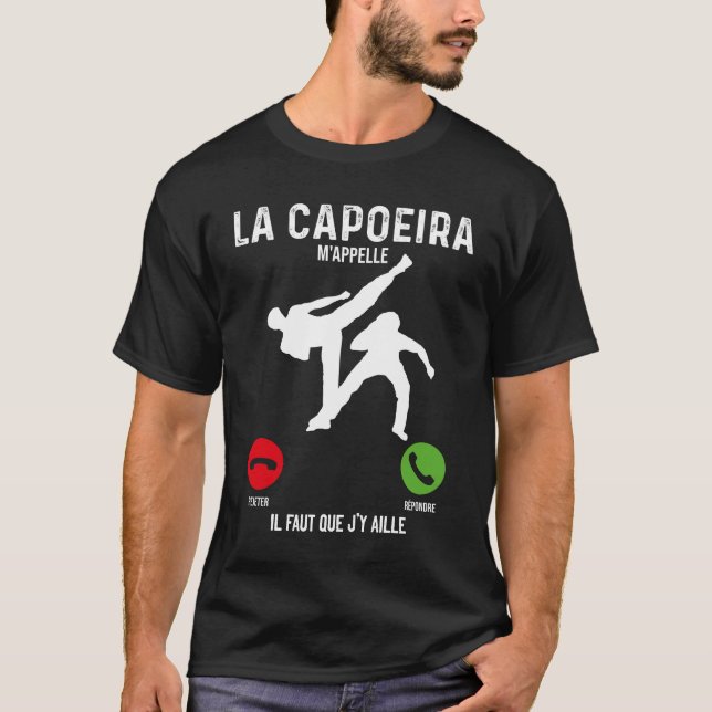 Camiseta Platina de danza de combate Capoeira Roda Malica (Anverso)