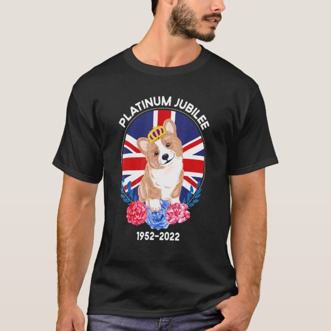 Camiseta Platinum Jubilee 2022 Monarca Británica Reina Corg (Anverso)