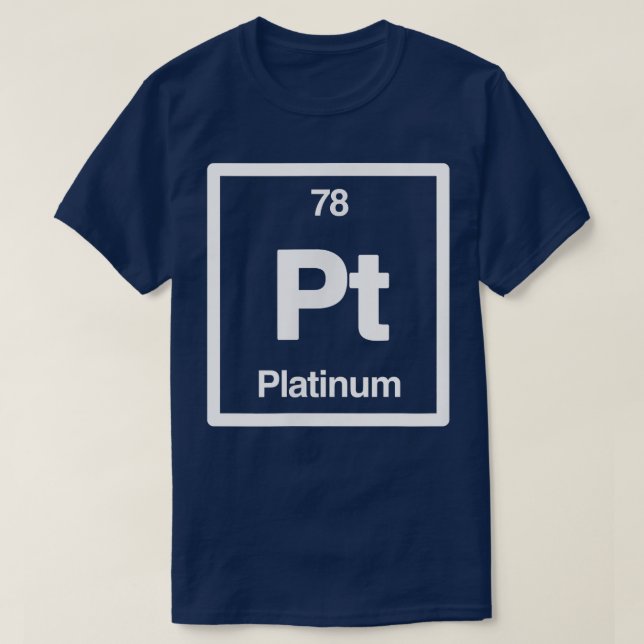 Camiseta Platinum - Pt - Periodic Table of Elements - Scien (Diseño del anverso)
