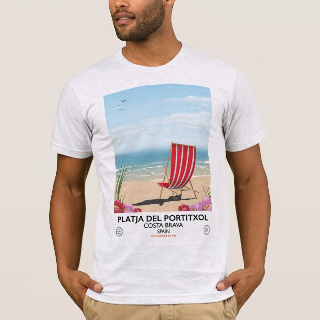 Camiseta Platja del Portitxol, Costa Brava, España (Anverso)