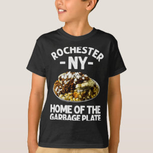Camiseta Plato de basura divertido Rochester Ny Regalo geni
