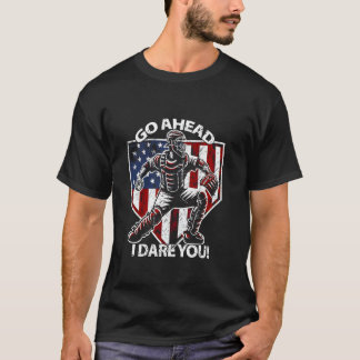 Camiseta Plato de Home Bandera Americana Softbol Béisbol Re
