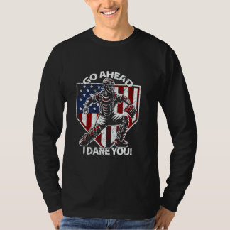 Camiseta Plato de Home Bandera Americana Softbol Béisbol Re