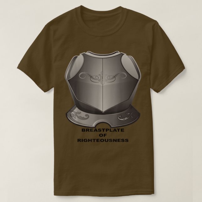 Camiseta Plato de pecho de la rectitud cristiana (Diseño del anverso)