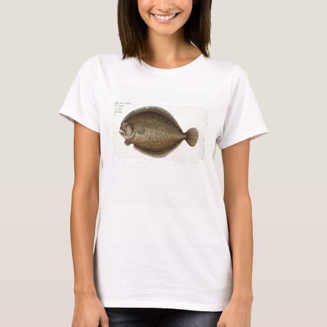 Camiseta Plato de rodaballo (Pleuronectas Máximo) XLIX de " (Anverso)