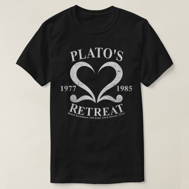Camiseta Plato Retreat Club Vintage Retro NYC Premium  (Diseño del anverso)