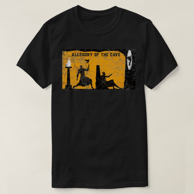 Camiseta Platón Alegoría De La Cueva (Diseño del anverso)
