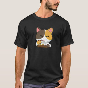 Camiseta Platos japoneses asiáticos Comida Sushi Suhsi Gato