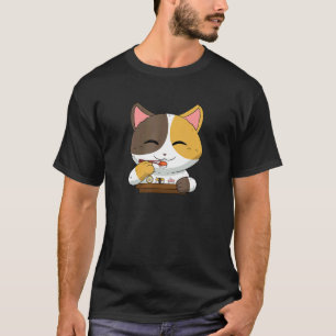 Camiseta Platos japoneses asiáticos Comida Sushi Suhsi Gato
