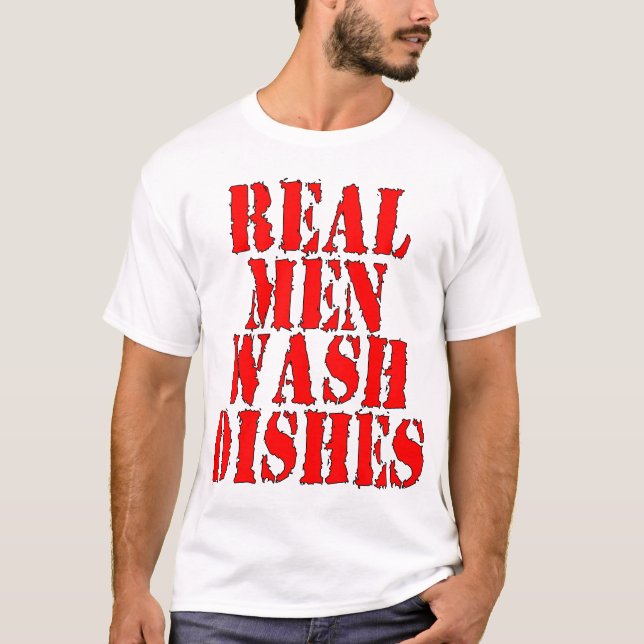 Camiseta Platos reales del lavado de los hombres (Anverso)