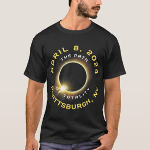 Camiseta Plattsburgh New York Solar Eclipse Totalidad Abril