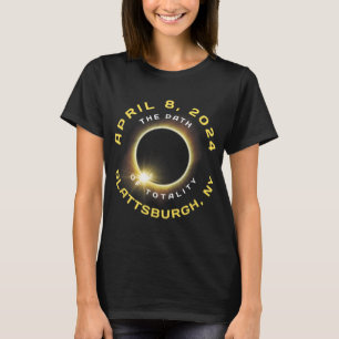 Camiseta Plattsburgh New York Solar Eclipse Totalidad Abril