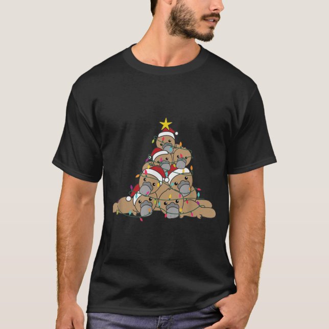Camiseta Platypus Árbol de Navidad Divertidos Navidades Ani (Anverso)