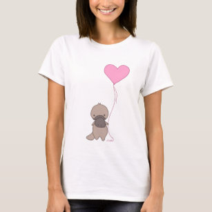 Camiseta Platypus Holding Heart Balloon